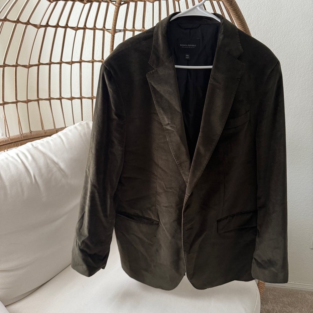Men’s Banana Republic Sports Coat Blazer 46L Dark Green